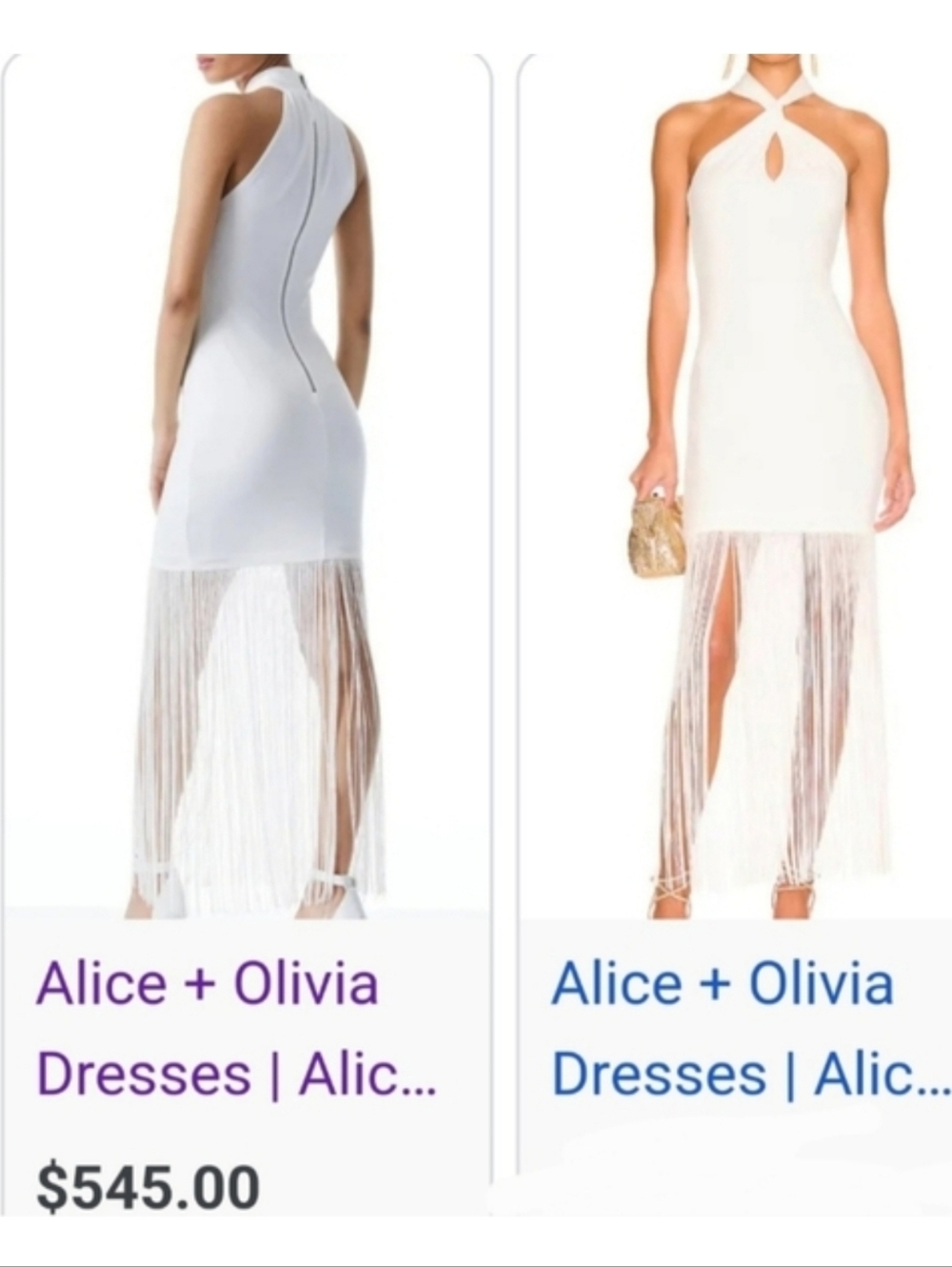 Alice + Olivia White Dress Size 8